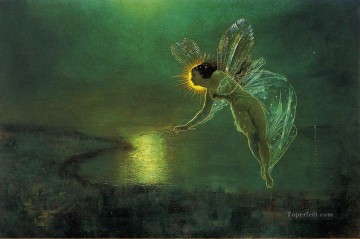  TK Pintura - Espíritu del ángel de la noche John Atkinson Grimshaw